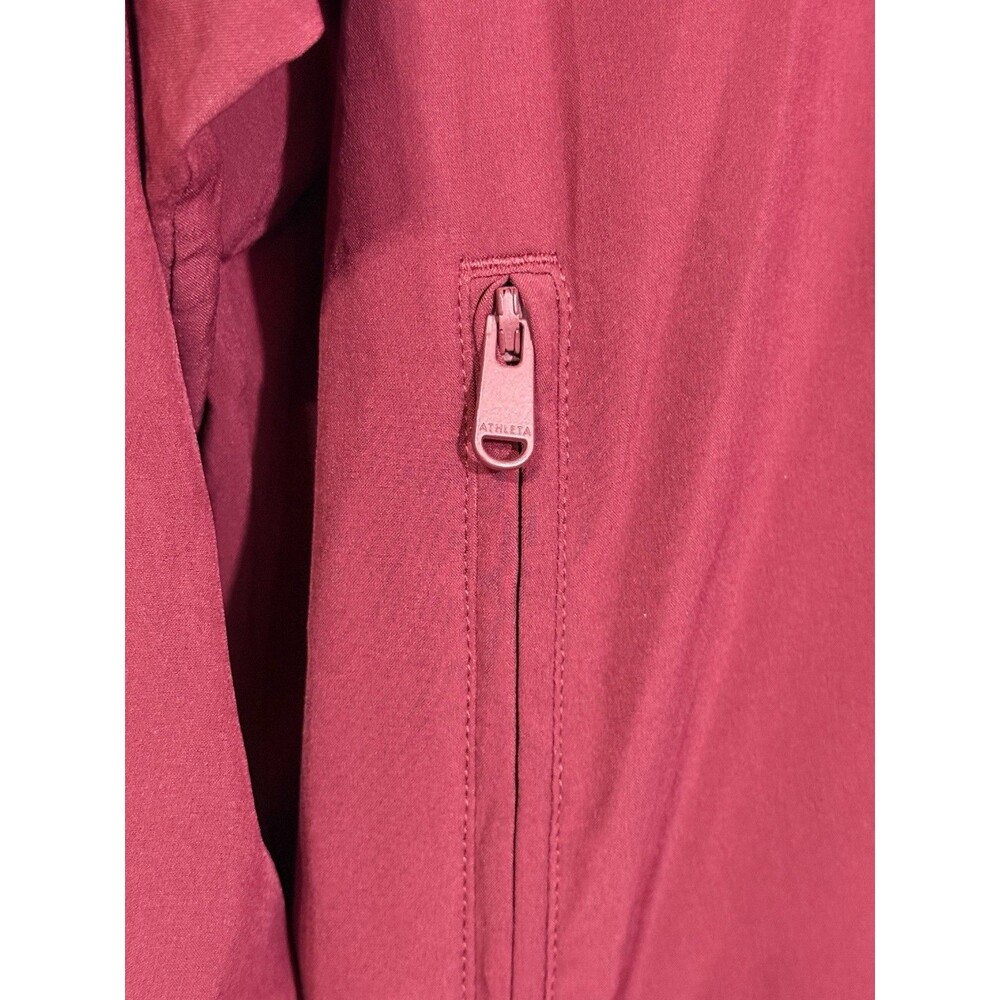 Athleta Cranberry Red Brooklyn Bomber Full Zip Jacket Size L Athleisure Active - Picture 6 of 11